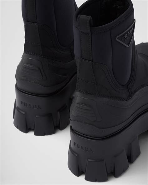 prada nylon and leather boots|nylon gabardine Prada.